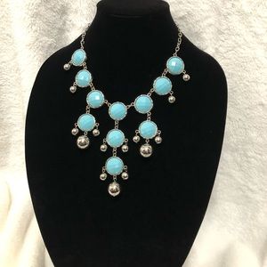 Turquoise/silver bubble necklace
